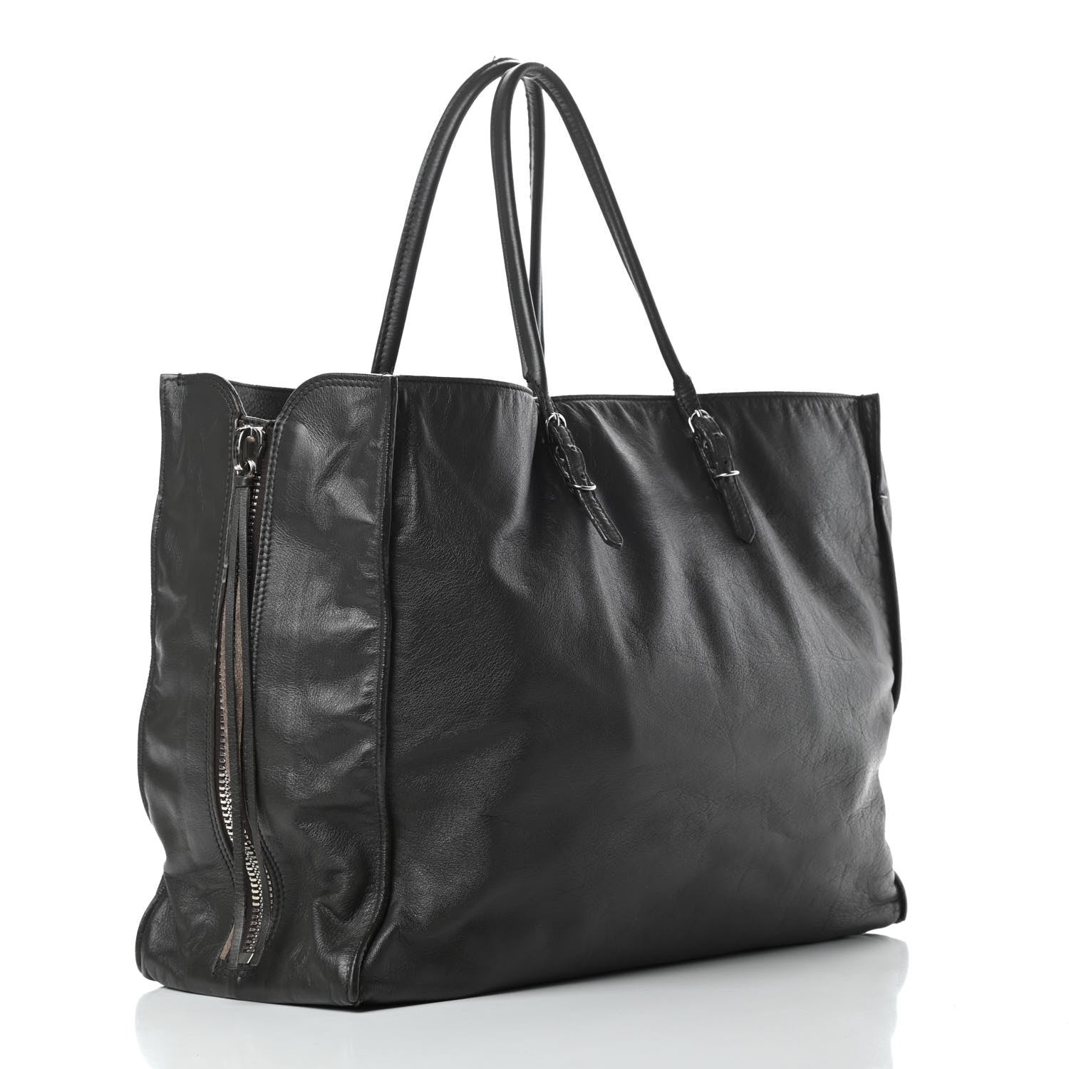Balenciaga Veau Papier A4 Zip Around Tote Coffee 3 of 17