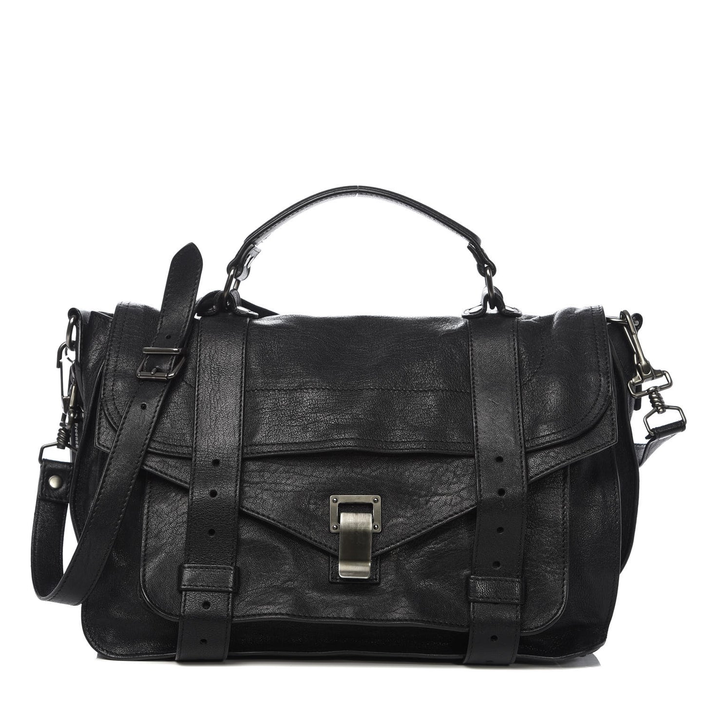 Lambskin Medium PS1 Satchel Black