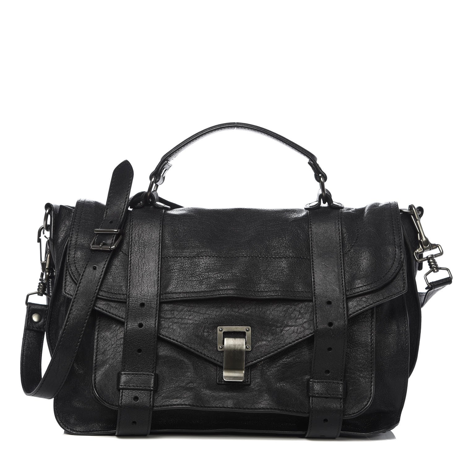 Proenza Schouler Lambskin Medium PS1 Satchel Black 1 of 9