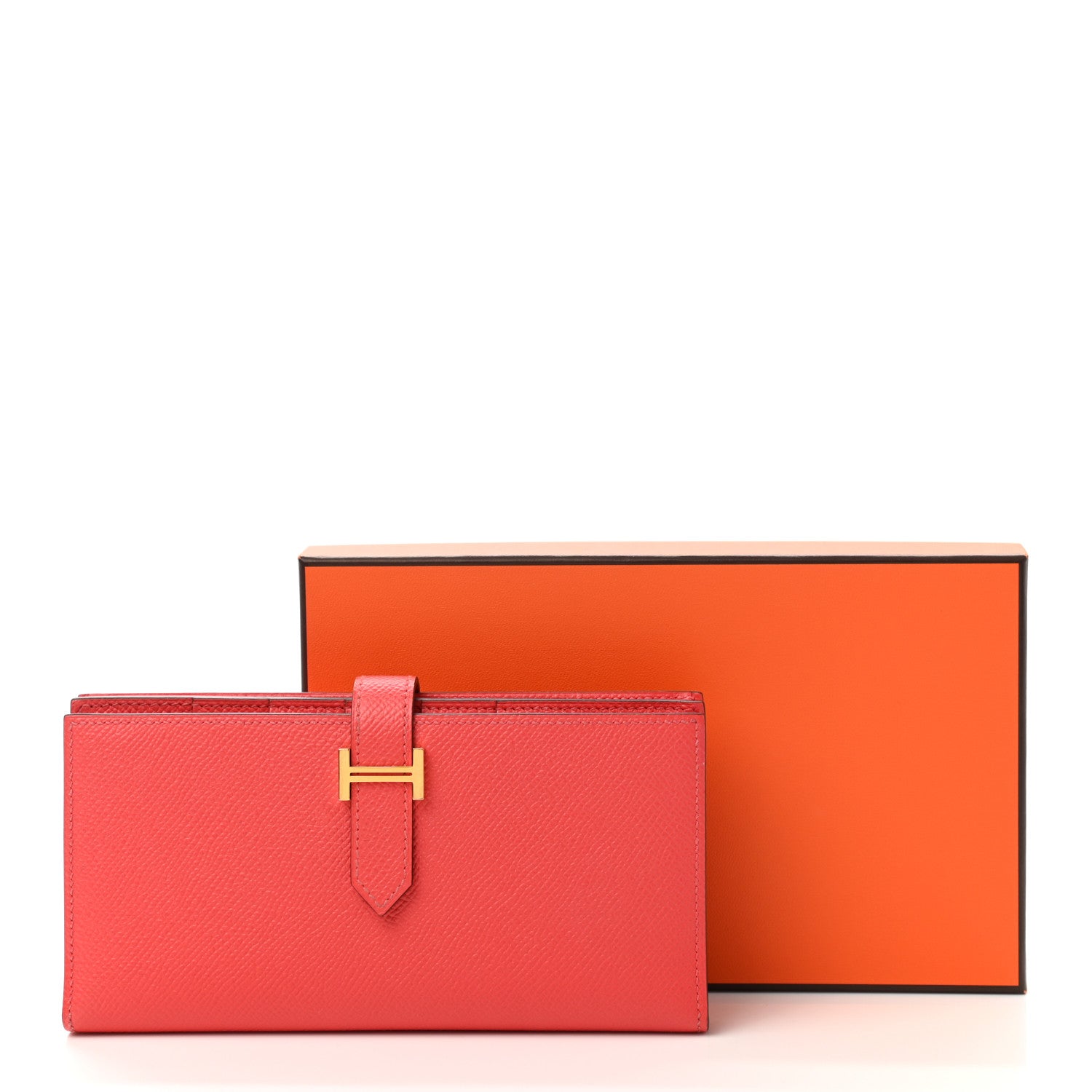 Hermes Epsom Bearn Gusset Wallet Rose Jaipur 9 of 9