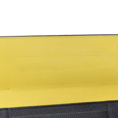 Celine Drummed Calfskin Large Multifunction Flap Wallet Black 9 of 12