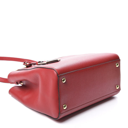 Fendi Vitello Elite Flamingo Petite 2Jours Tote Mattone 3 of 10