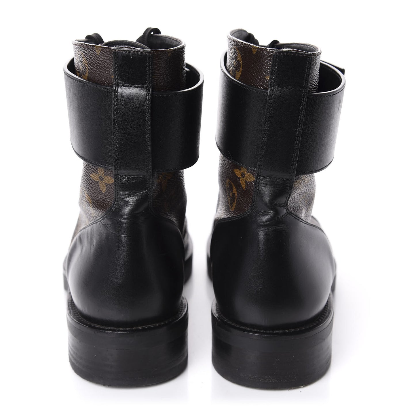 Monogram Calfskin Wonderland Flat Ranger Boots 38.5 Black