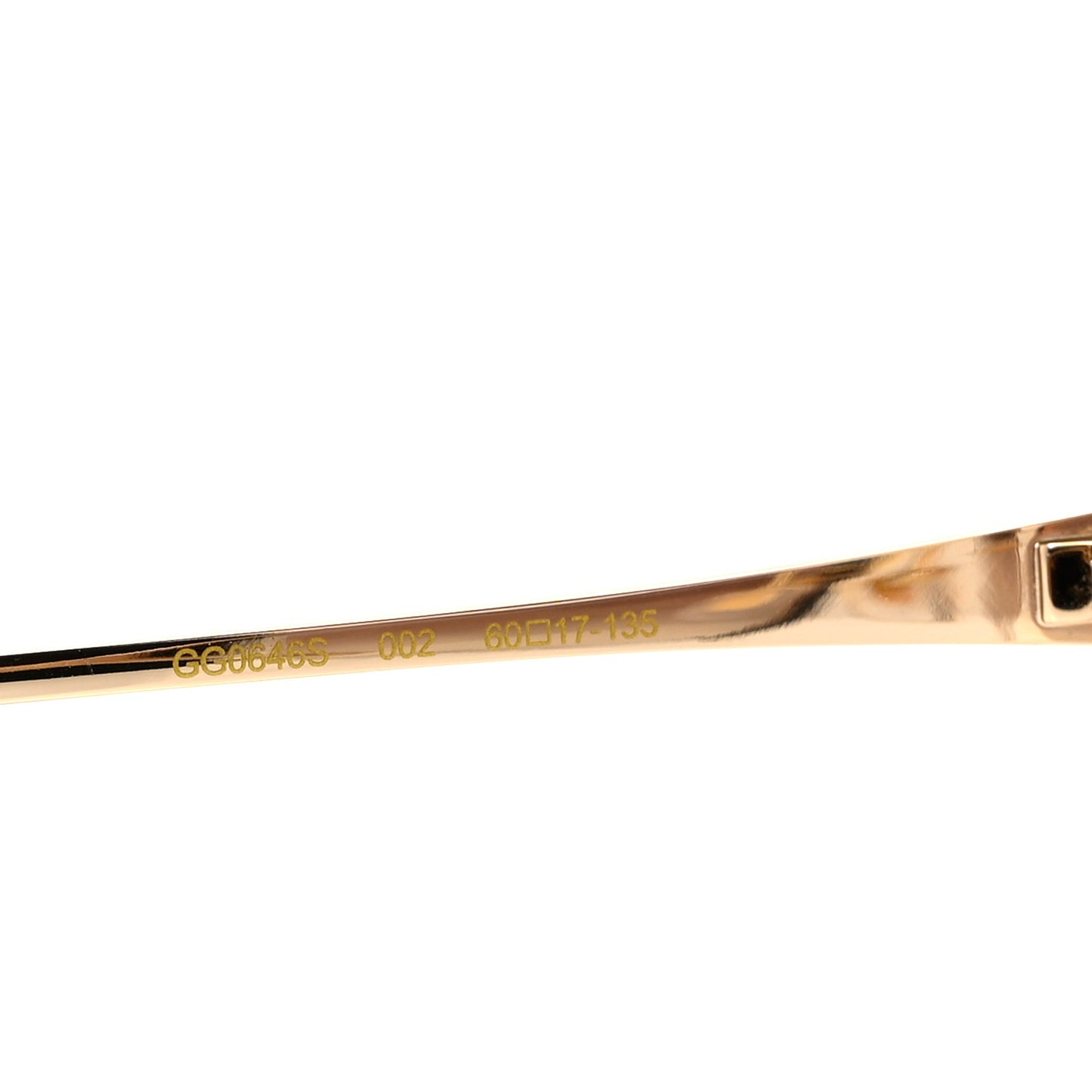 Metal Oversized Sunglasses GG0646S Gold Brown