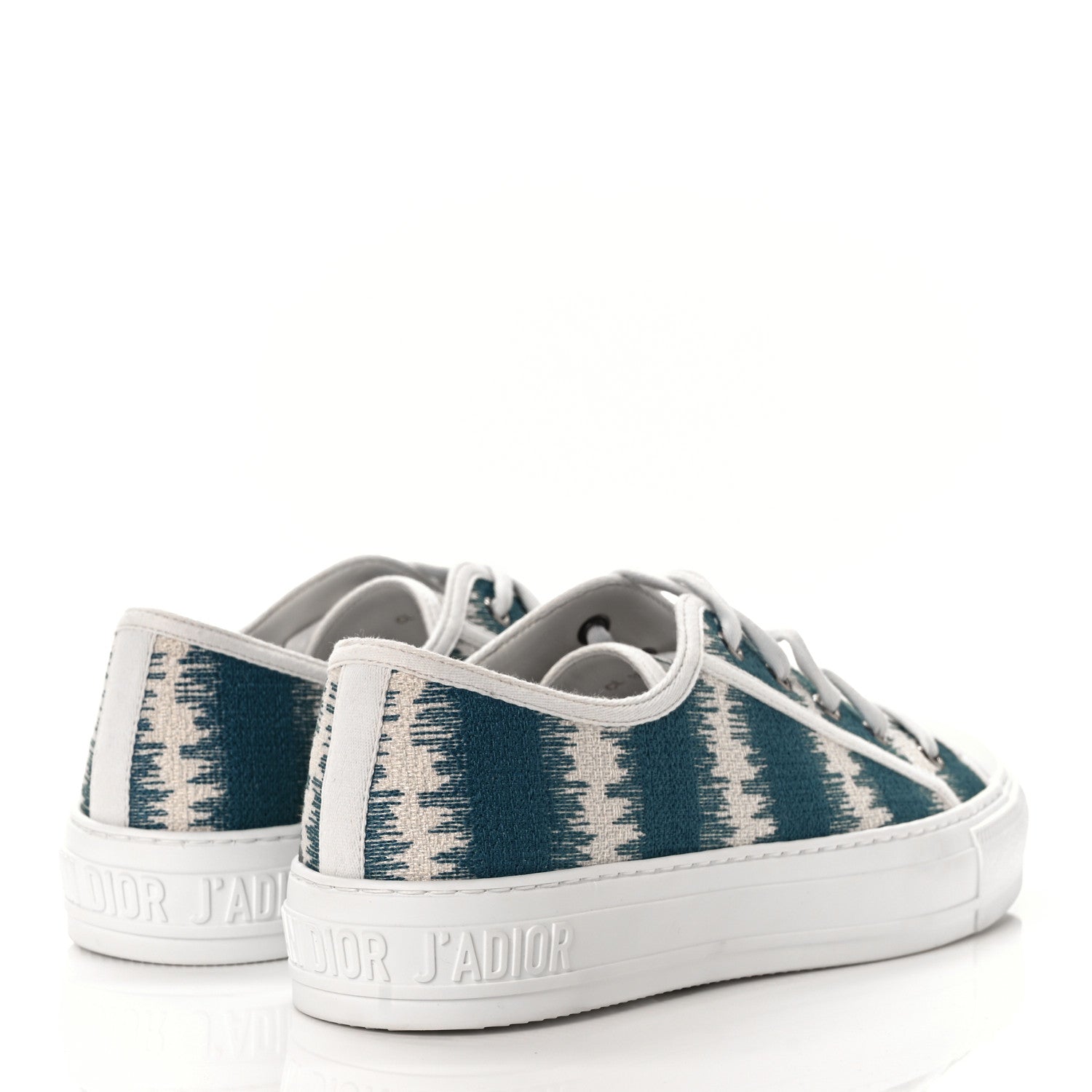 Christian Dior Cotton D-Stripes Walk'N'Dior Low Top Sneakers 38.5 Deep Indigo 4 of 7