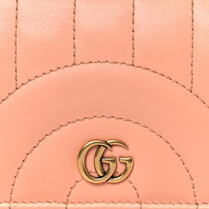 Gucci Calfskin Vertical Ring Matelasse GG Marmont Card Case Wallet Peachy Chic 7 of 11