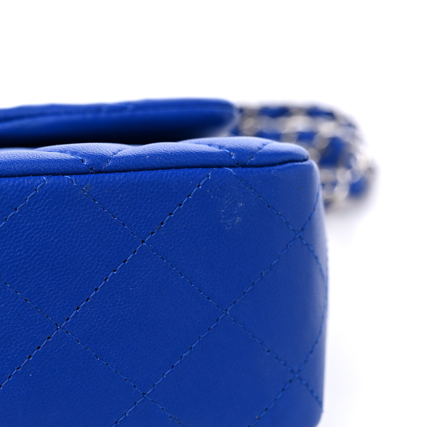 Lambskin Quilted Mini Rectangular Flap Royal Blue