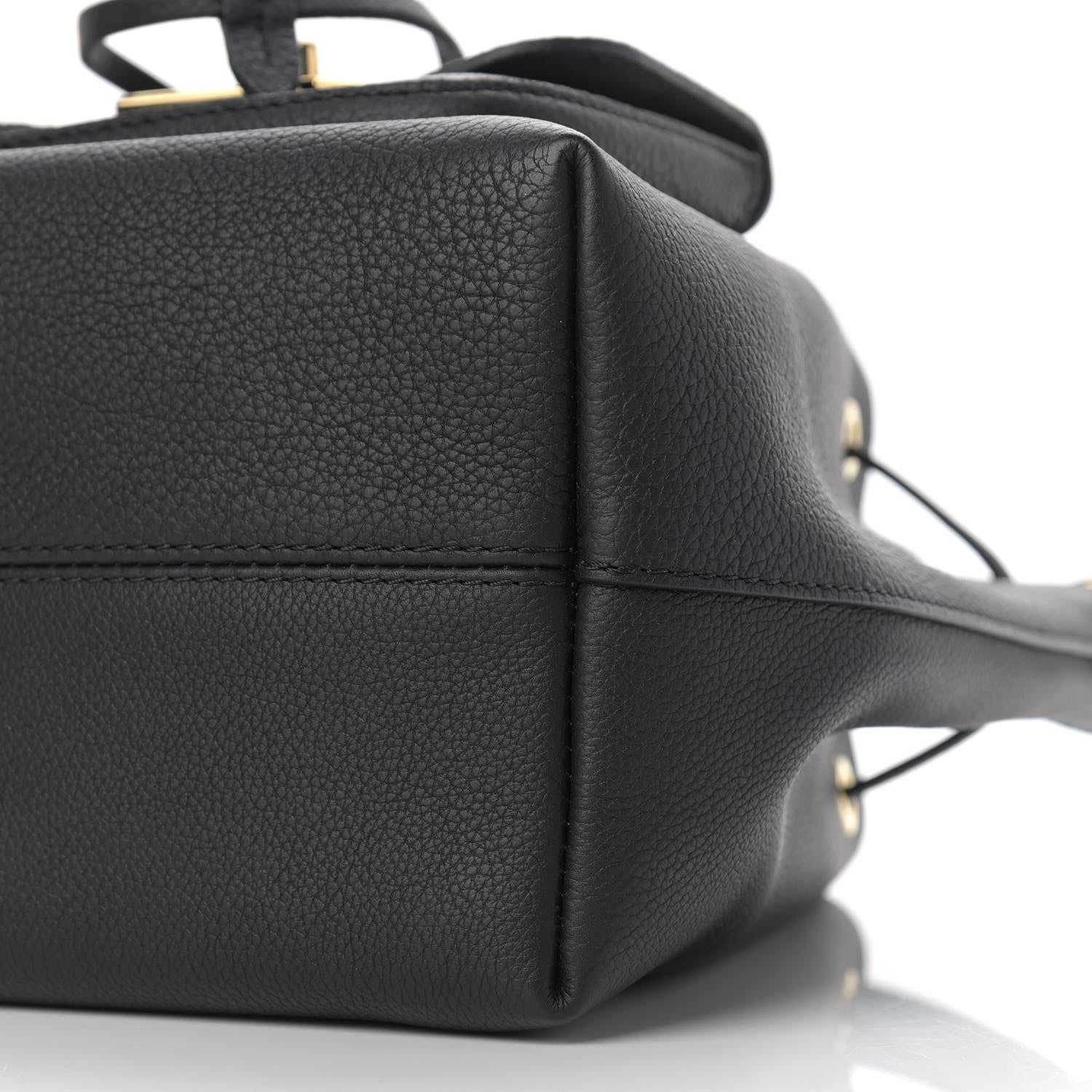 Louis Vuitton Calfskin Lockme Bucket MM Black 8 of 8