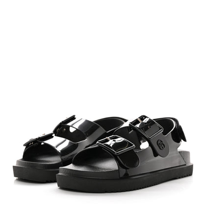 Gucci Rubber Mini Double G Womens Isla Dad Sandals 36 Black 3 of 11