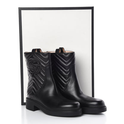 Gucci Nappa Matelasse Ankle Boots 39.5 Black 8 of 8