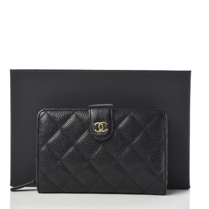 Chanel Caviar Quilted Zipped Pocket Wallet Black 9 of 9