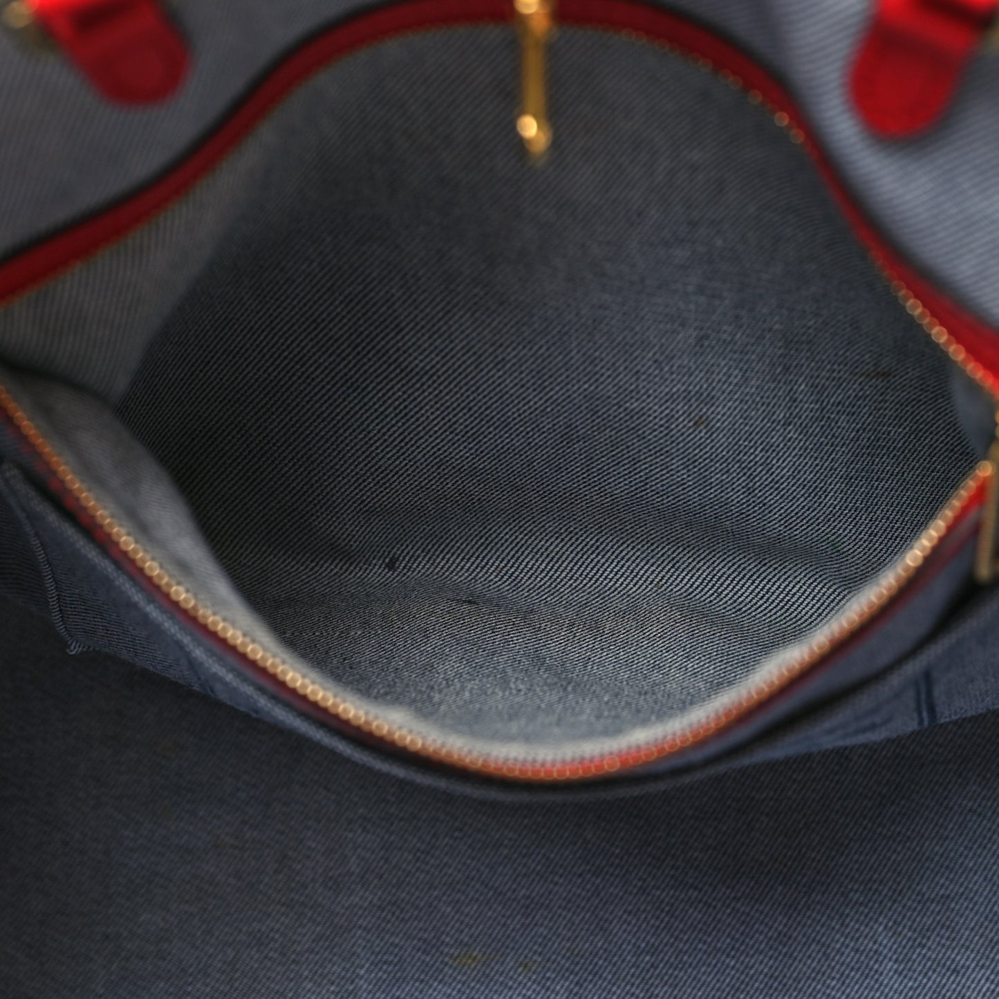 Denim Damier Monogram Onthego Blue Rouge