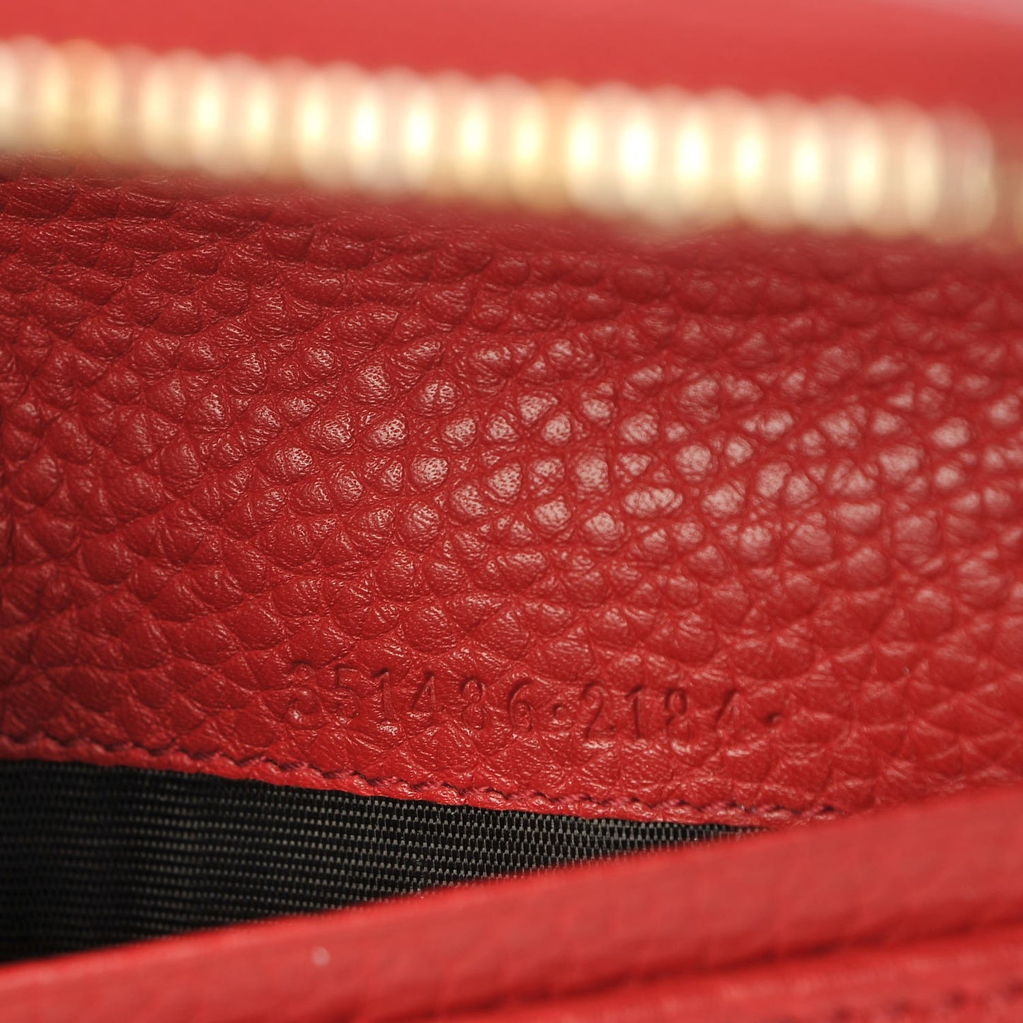 Pebbled Calfskin Medium Soho Zip Around Wallet Red