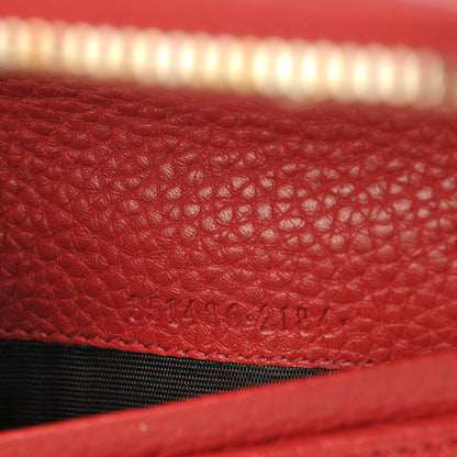 Gucci Pebbled Calfskin Medium Soho Zip Around Wallet Red 7 of 7