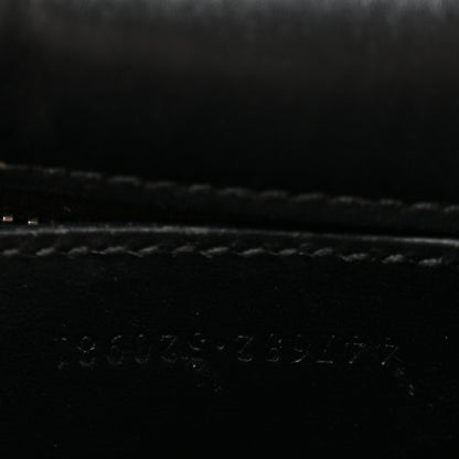 Gucci Calfskin Matelasse Monochrome Small GG Marmont Chain Shoulder Bag Black 6 of 12