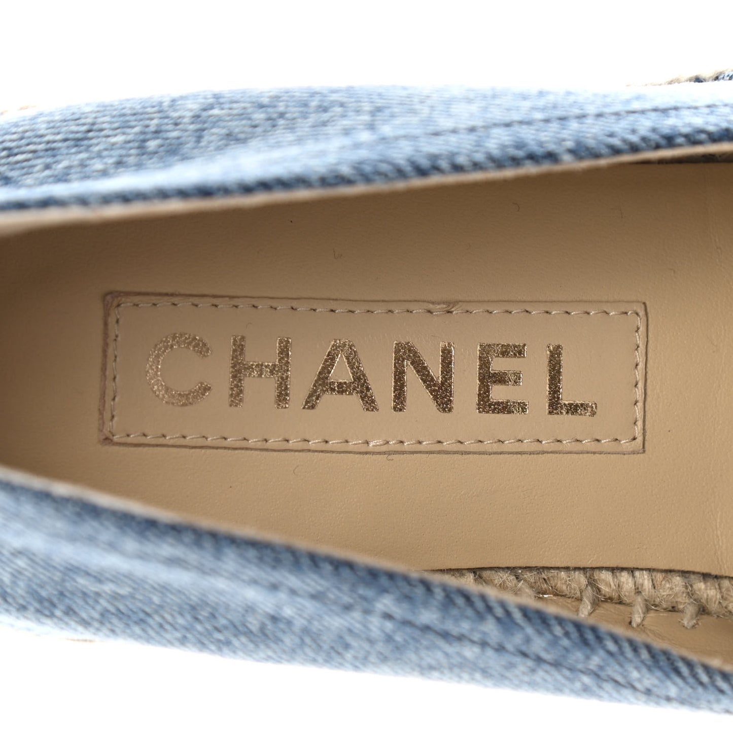 Denim CC Espadrilles 38 Blue Black