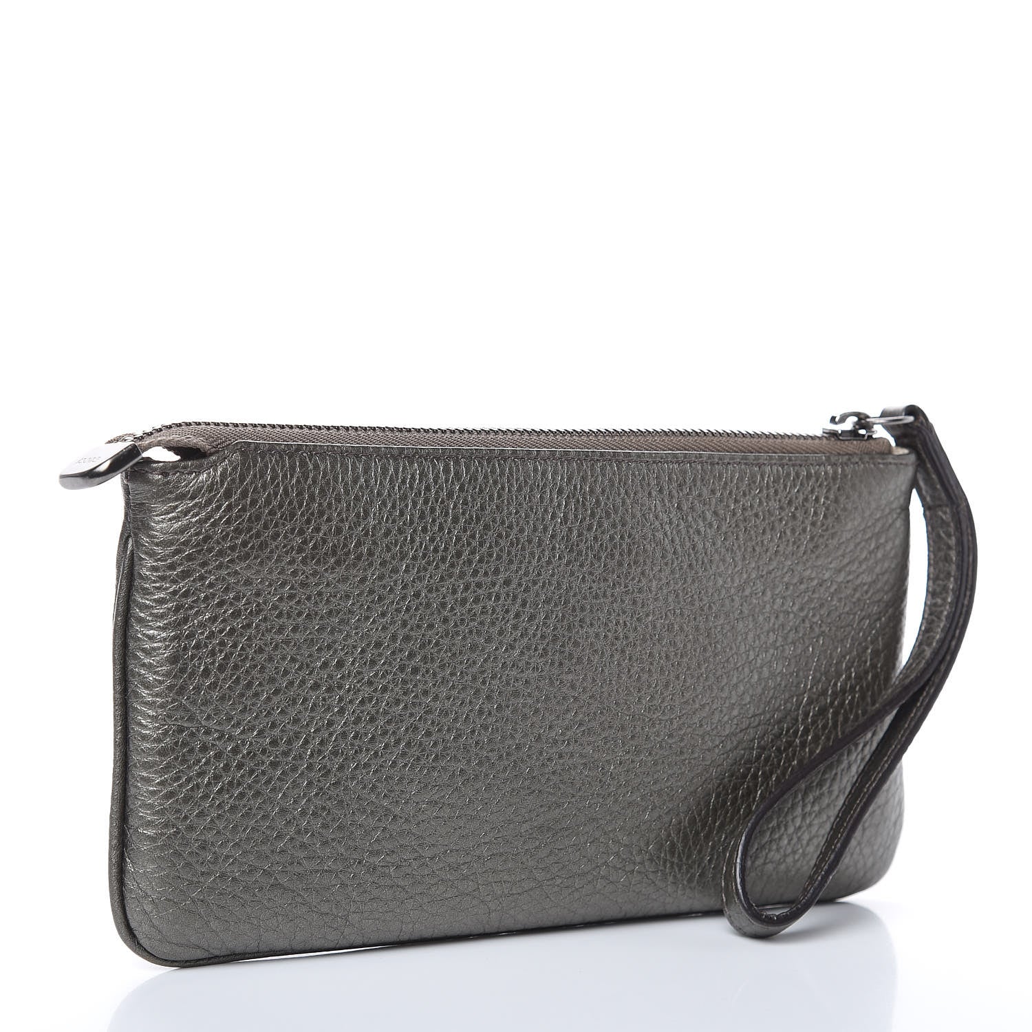 Gucci Metallic Pebbled Calfskin Soho Wristlet Sasso 3 of 7