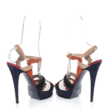 Saint Laurent Suede Tribute 105 Platform Sandals 40 Multicolor 9 of 12