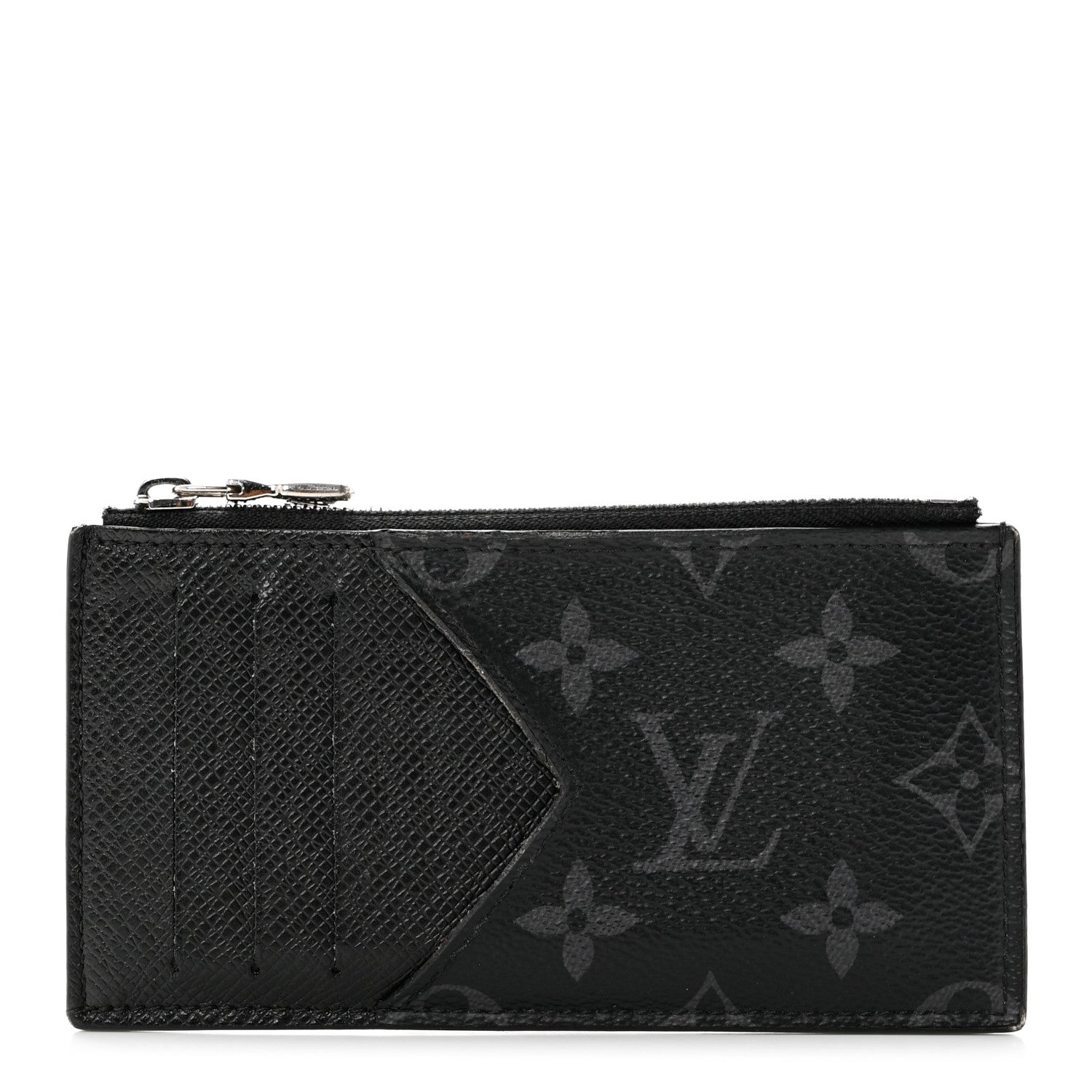 Louis Vuitton Monogram Eclipse Taiga Coin Card Holder 1 of 8