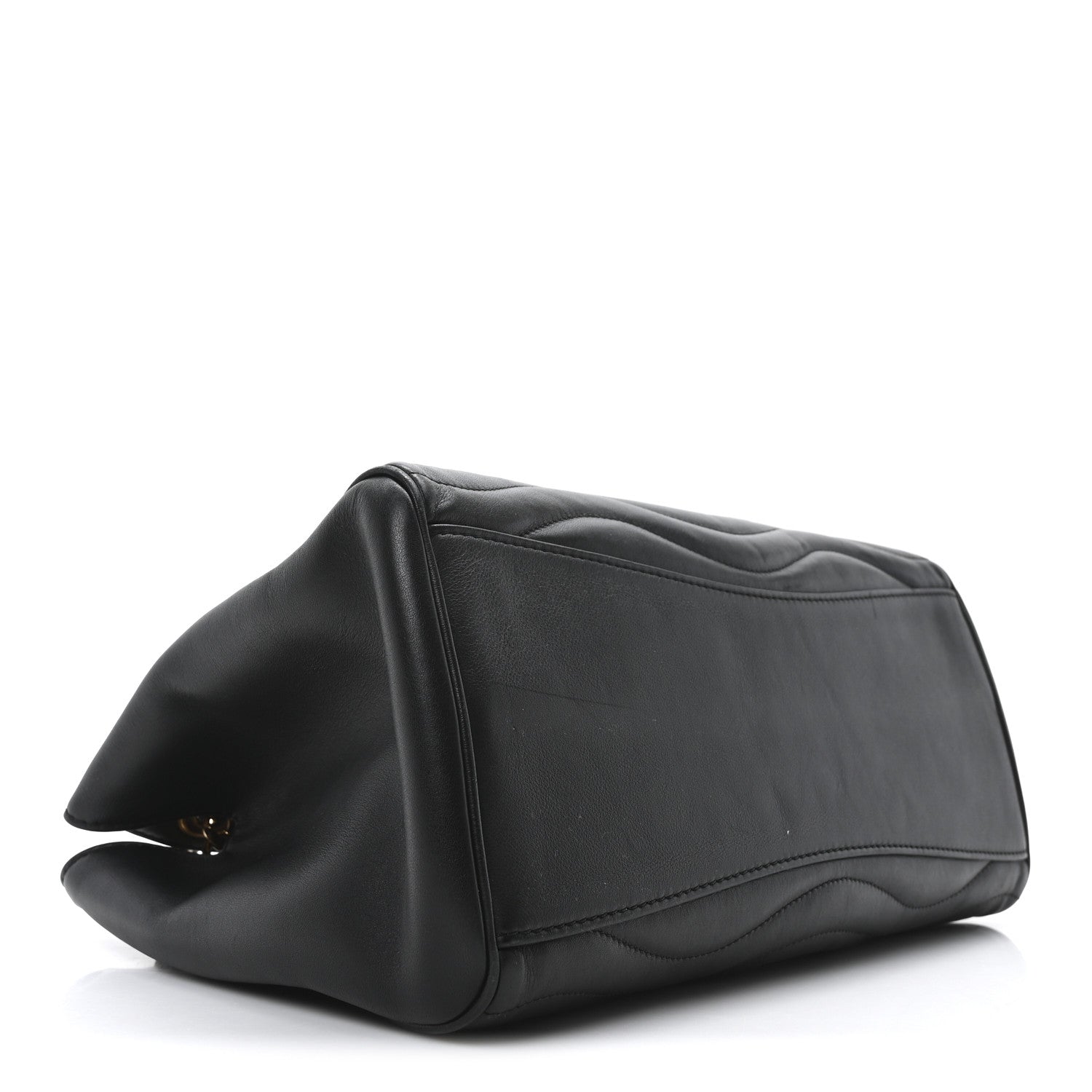 Louis Vuitton Calfskin New Wave Chain Tote Black 4 of 9