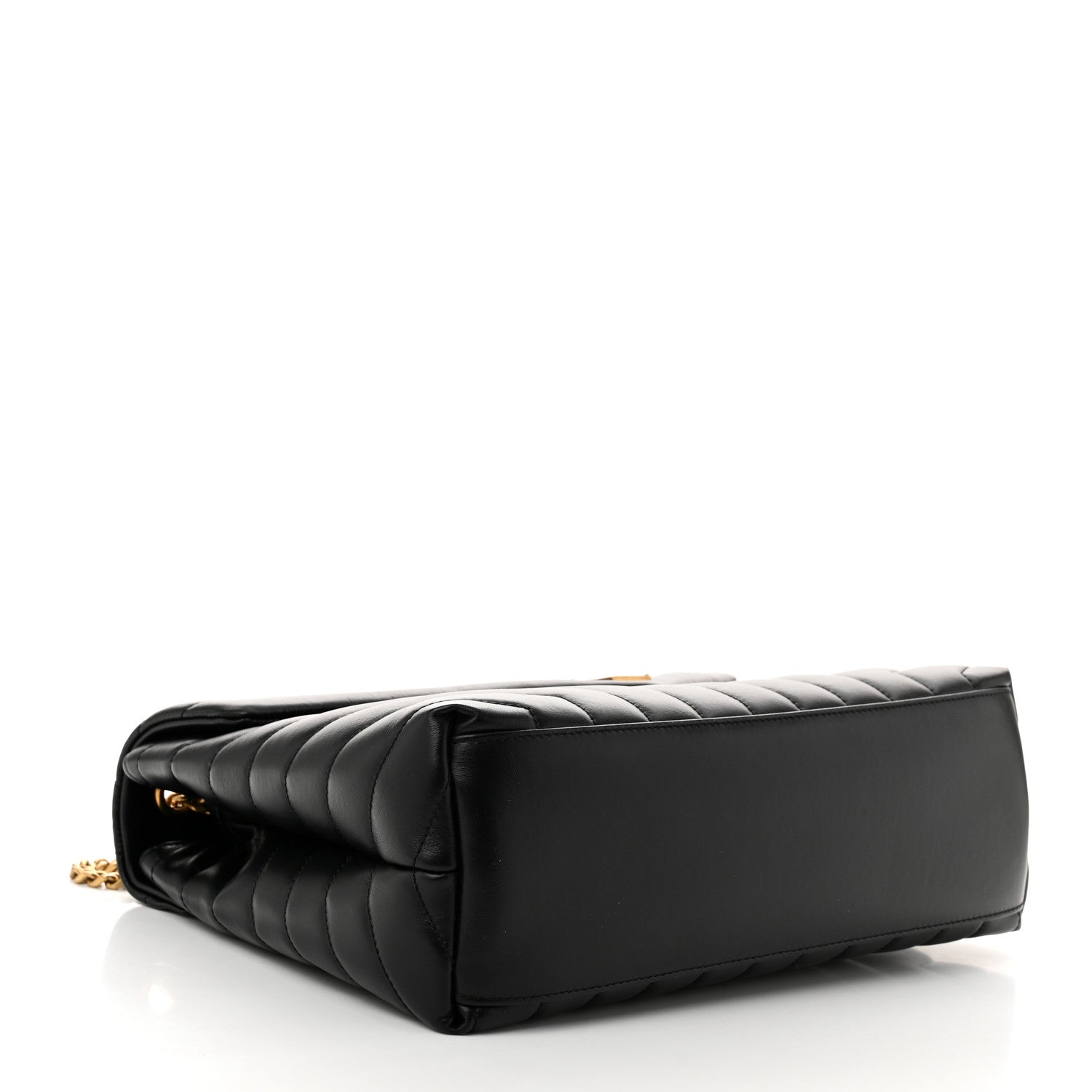 Saint Laurent Calfskin Y Quilted Monogram Medium Loulou Chain Satchel Black 4 of 11