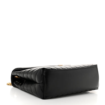 Saint Laurent Calfskin Y Quilted Monogram Medium Loulou Chain Satchel Black 4 of 11
