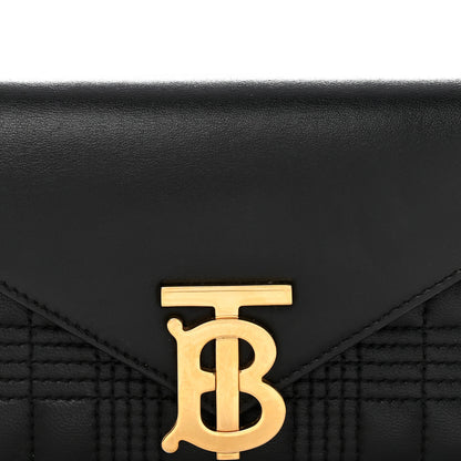 Burberry Smooth Calfskin Quilted Check TB Envelope Belt Bag Black 7 of 14