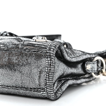 Balenciaga Metallic Calfskin Lizard Embossed Silver Metallic Edge Hardware Nano City Silver 10 of 10