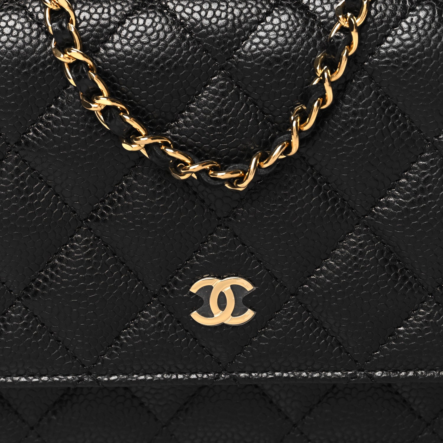 Chanel Caviar Quilted Wallet On Chain WOC Black 9 of 12