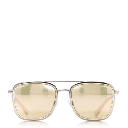 Chanel Pilot Sunglasses 4241 Gold 2 of 8