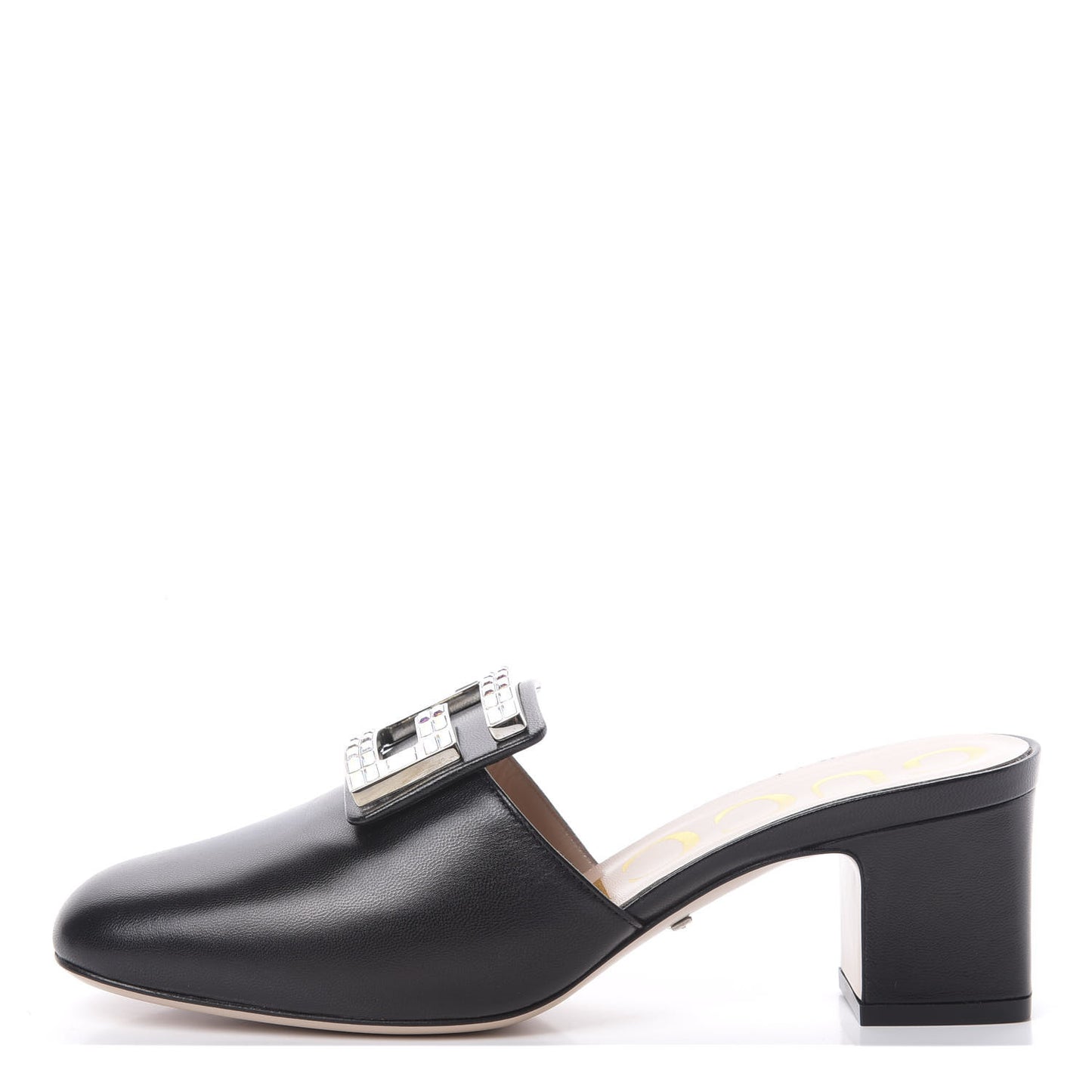Malaga Kid Crystal Square G Madelyn Mules 36 Black