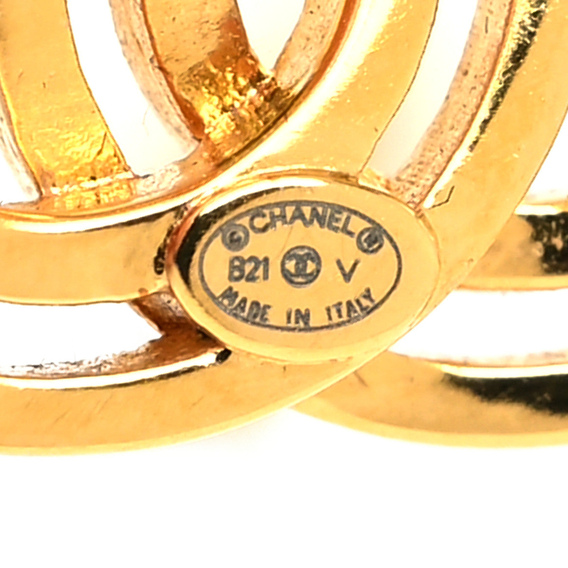 Metal Obazine CC Earrings Gold