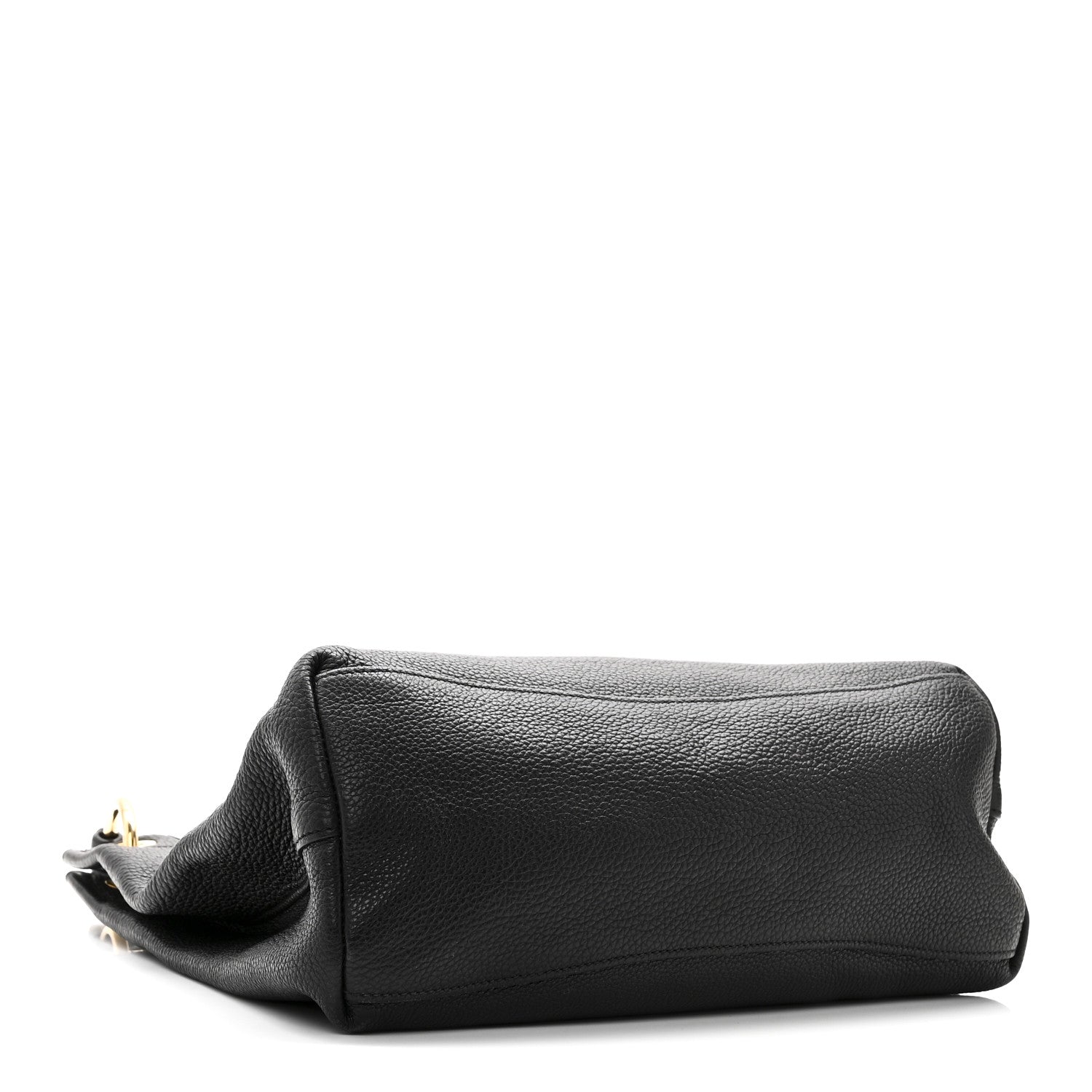 Prada Vitello Phenix Embossed Logo Hobo Black 4 of 9