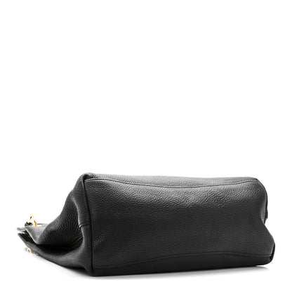 Prada Vitello Phenix Embossed Logo Hobo Black 4 of 9