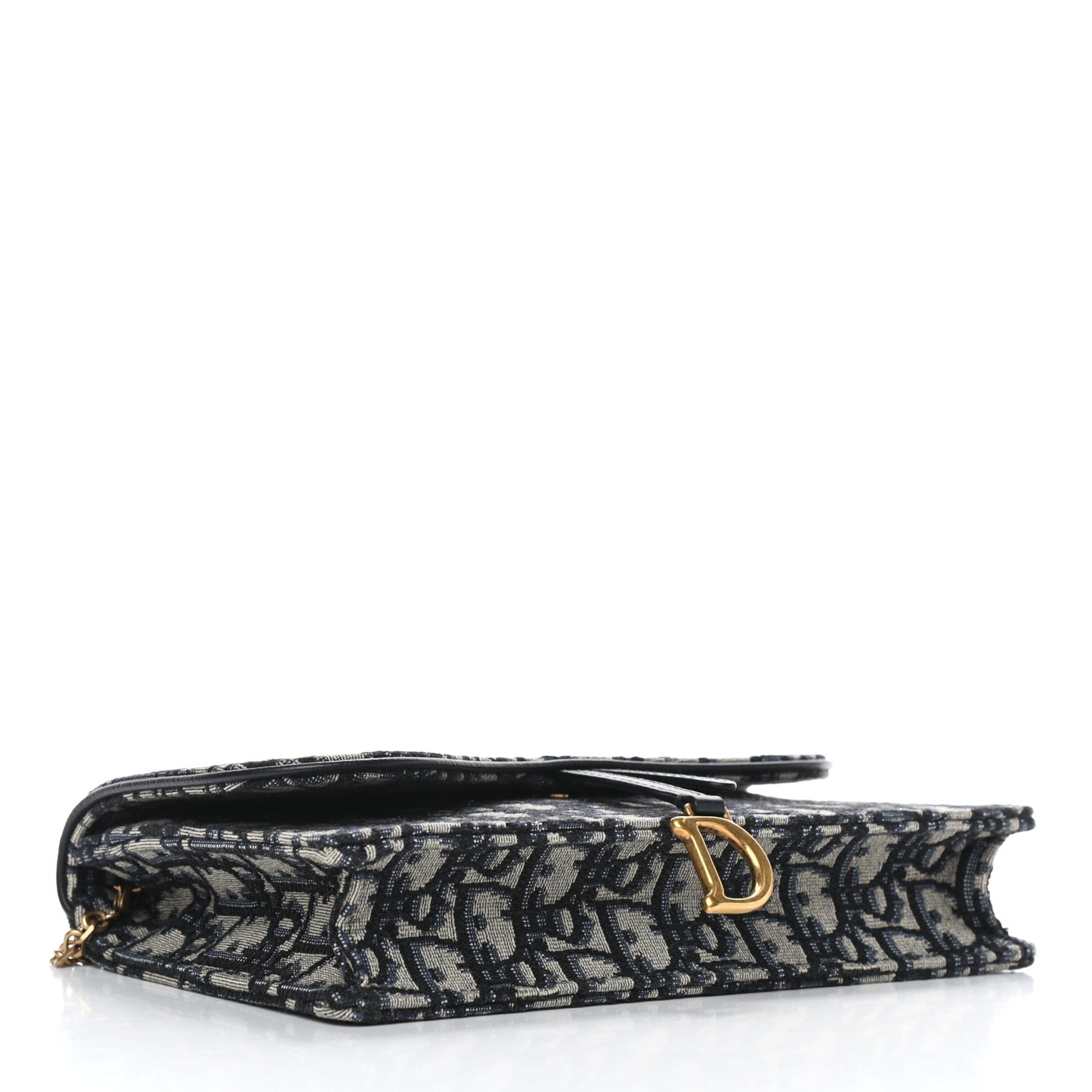 Oblique Saddle Chain Pouch Blue
