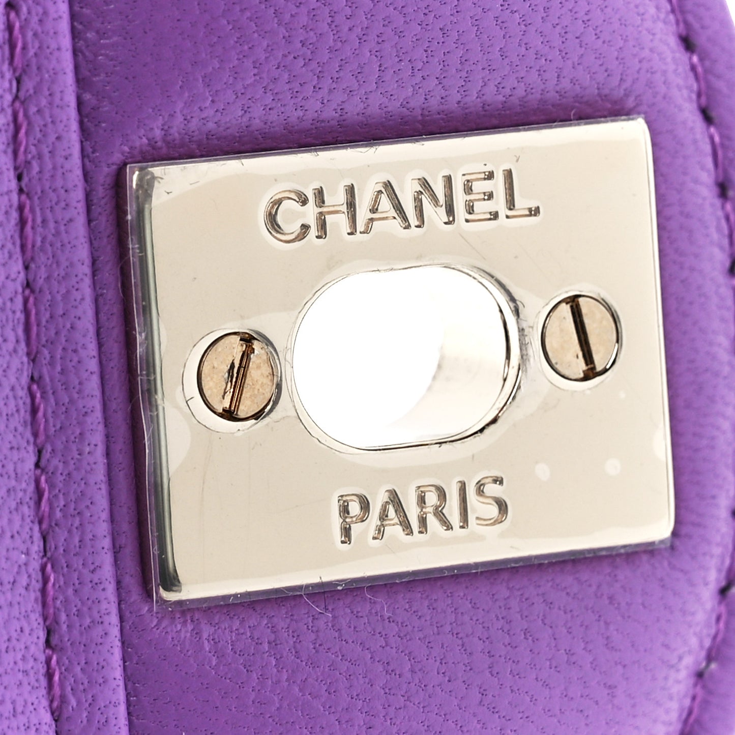 Lambskin Quilted CC In Love Heart Bag Purple