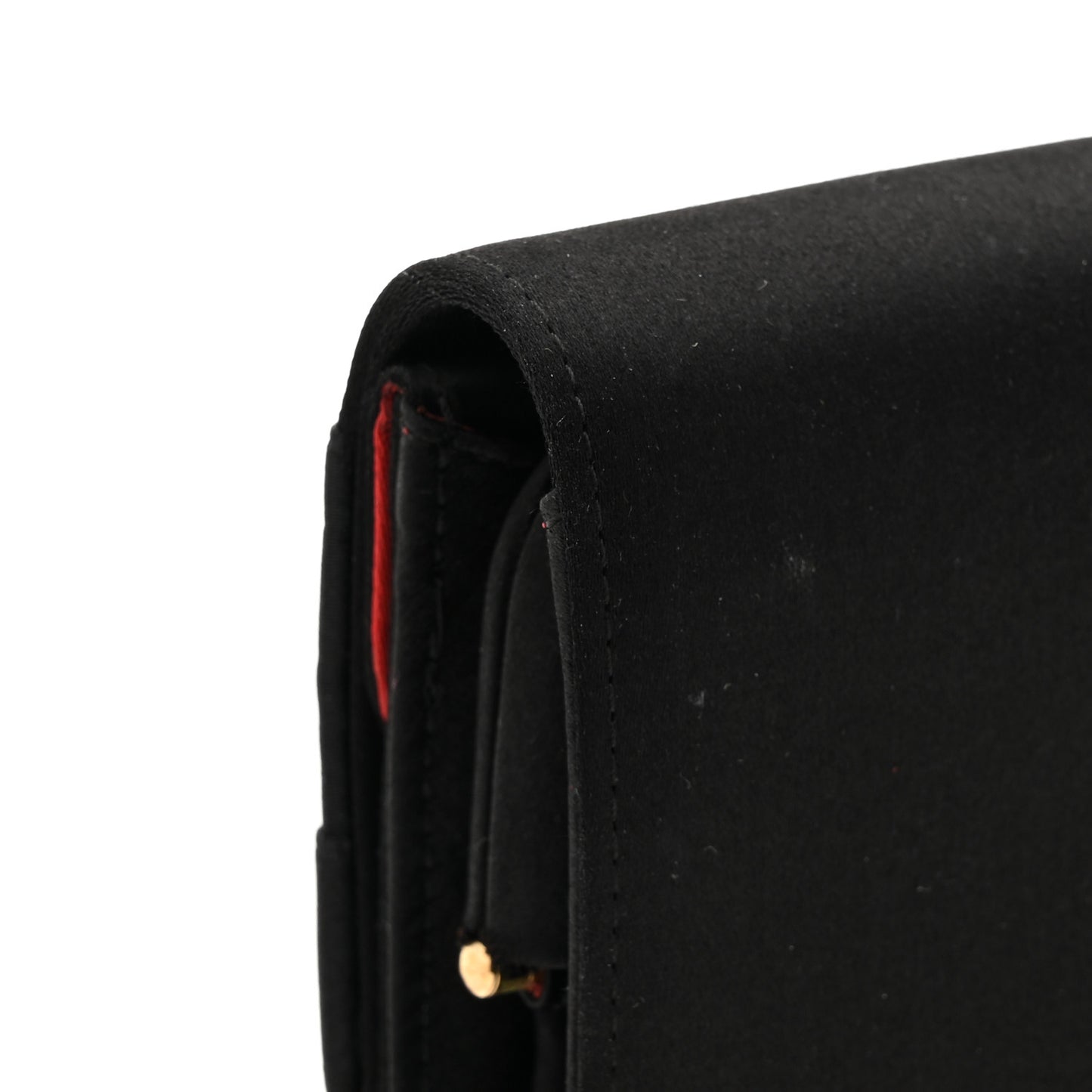 Satin Bow Clutch Black