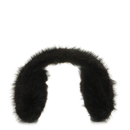 Louis Vuitton LOUIS VUITTON Mink Fur Vision Earmuffs Black 7 of 7