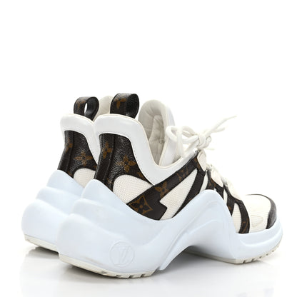 Louis Vuitton Patent Monogram LV Archlight Sneakers 37 White 4 of 8