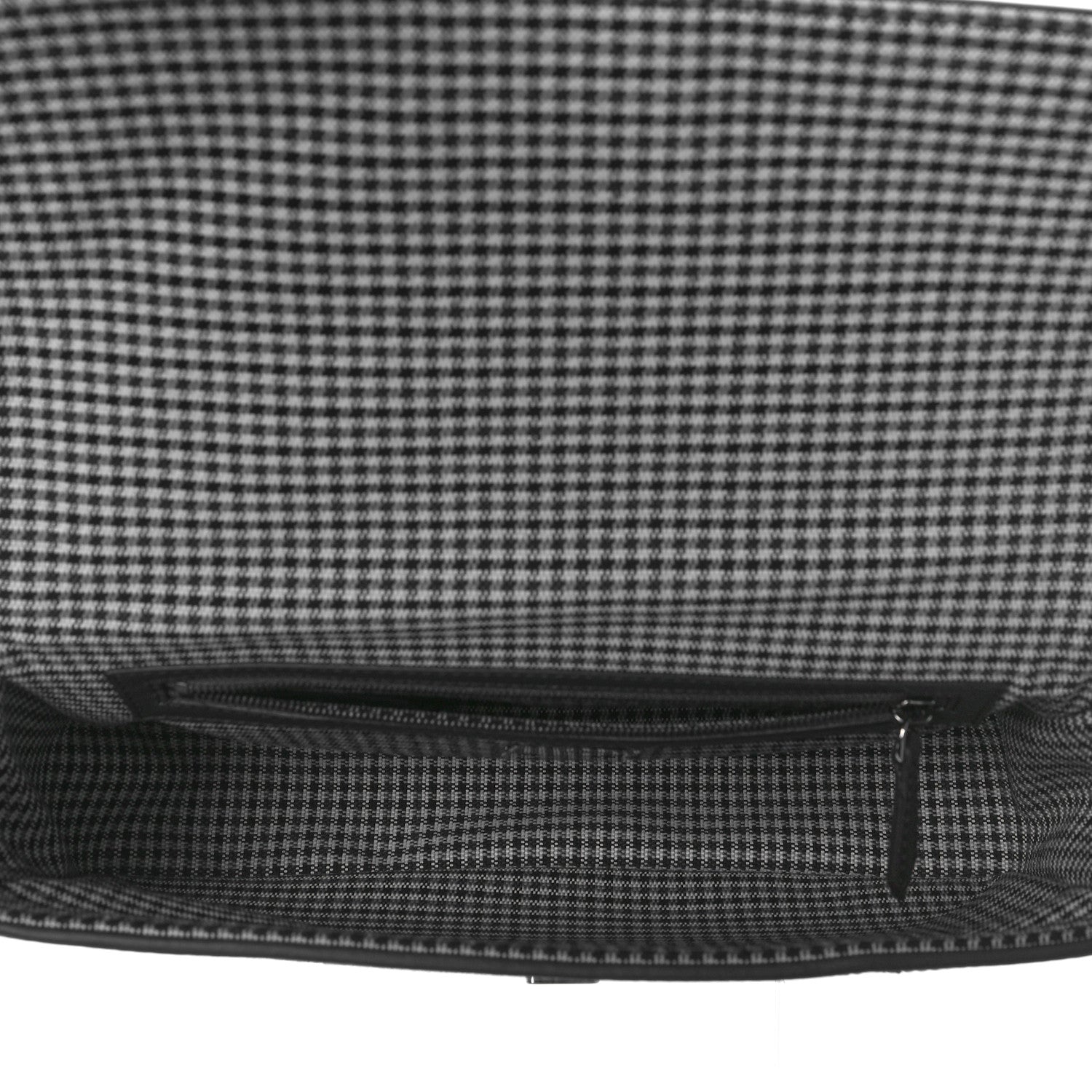 Fendi Wool Vitello King Houndstooth FF Embroidered Baguette Grigio Anthracite 5 of 8