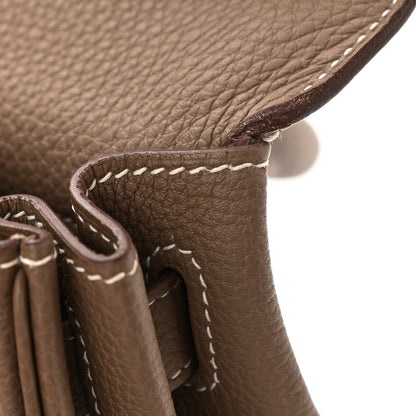 Hermes Togo Kelly Retourne 28 Etoupe 12 of 13