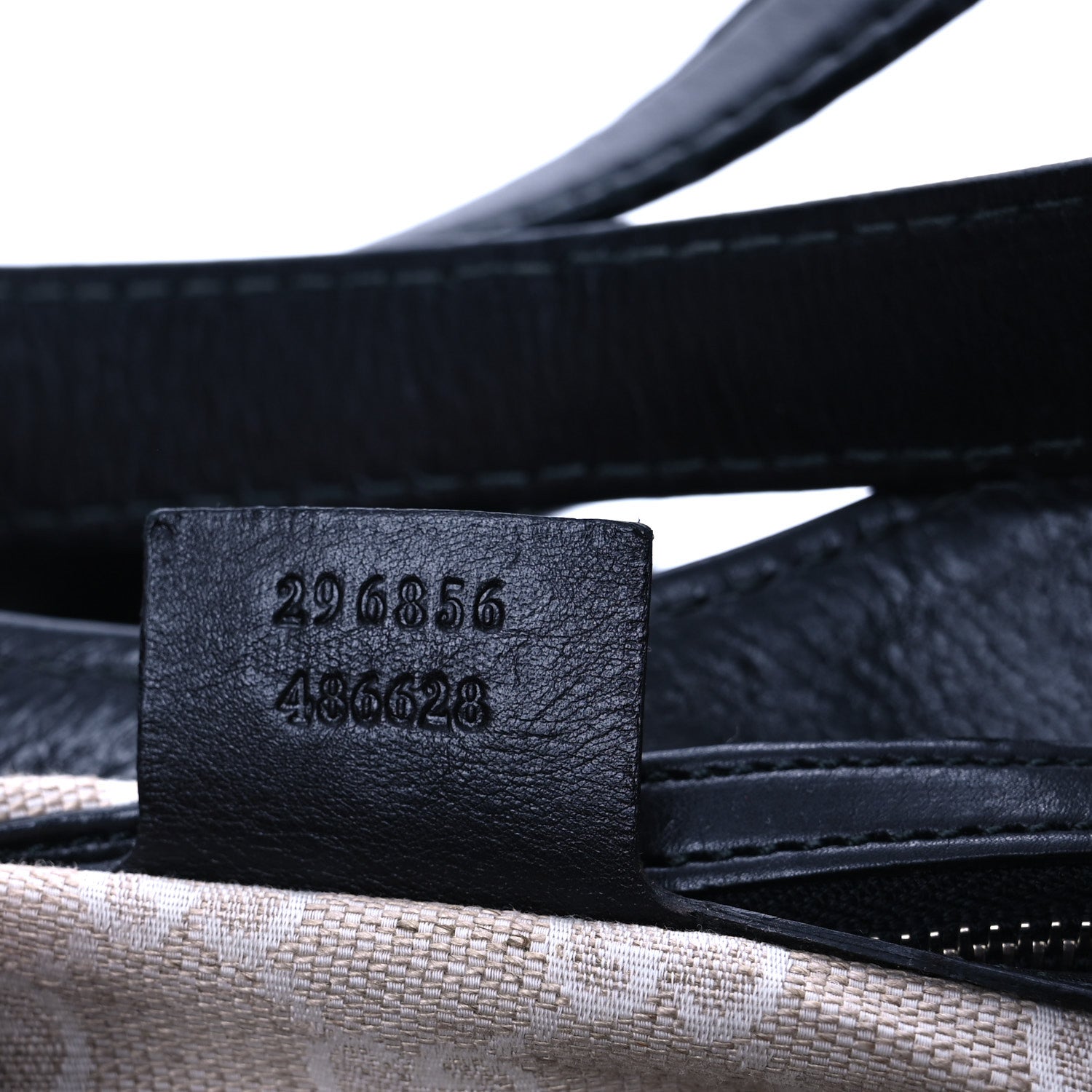 Gucci Calfskin Medium Soft Stirrup Shoulder Bag Black 7 of 14
