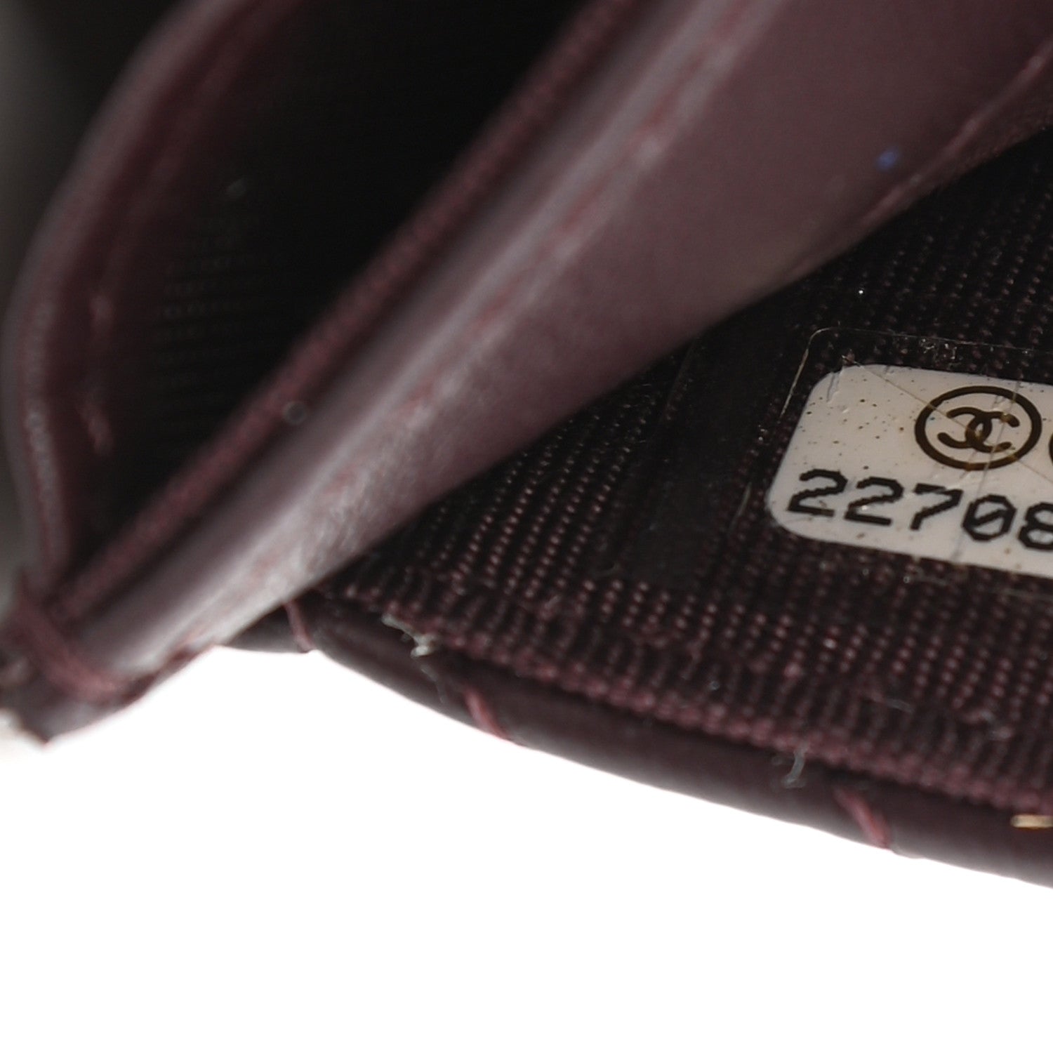 Chanel Aged Calfskin Chevron Quilted Small Reissue Flap Wallet Burgundy 8 of 9