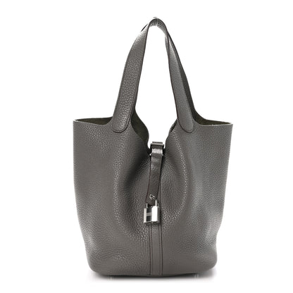 Hermes Taurillon Clemence Picotin Lock 22 MM Etain 1 of 12
