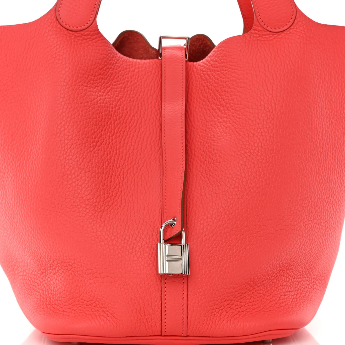 Taurillon Clemence Picotin Lock 26 GM Bougainvillea