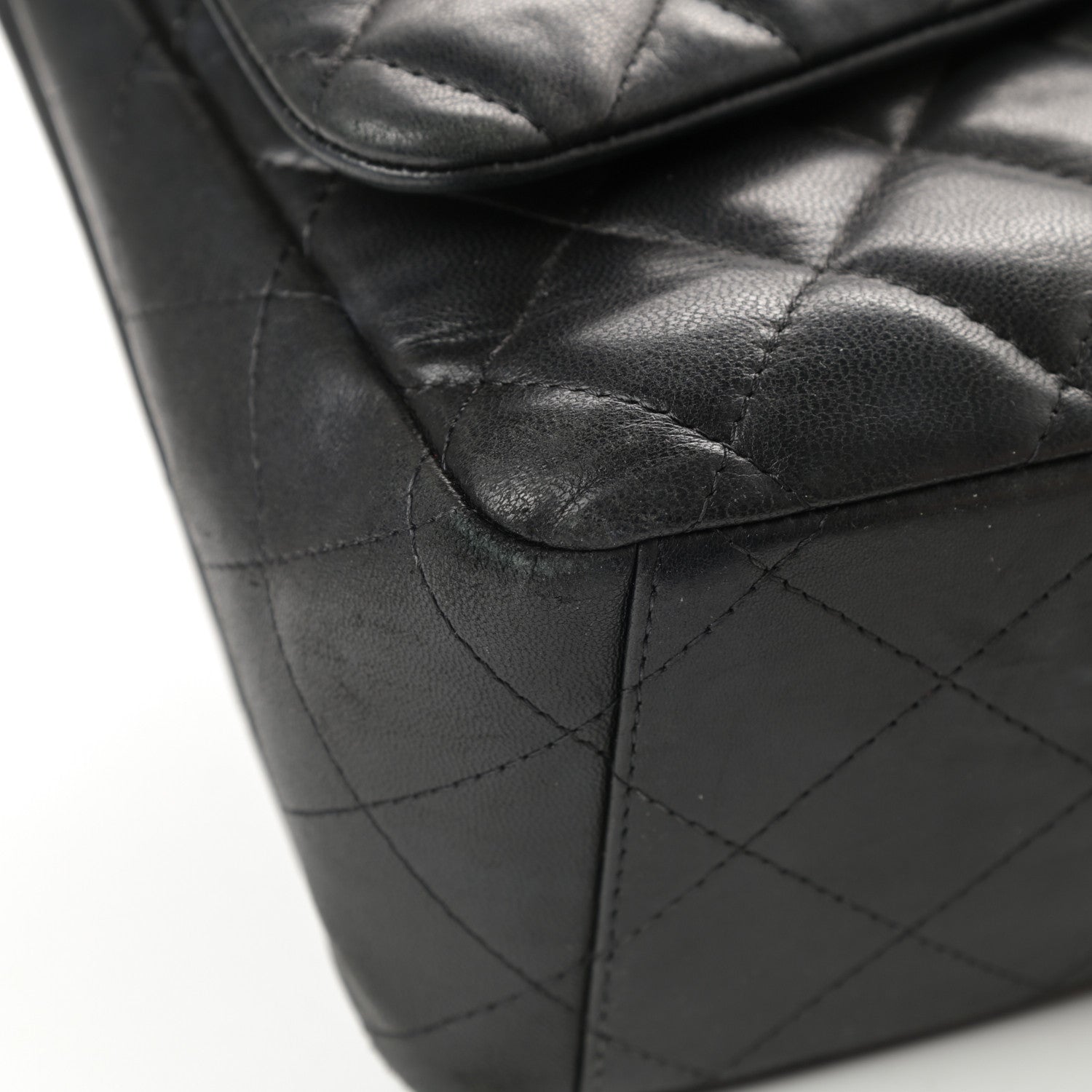 Chanel Lambskin Quilted Maxi Double Flap Black 9 of 25