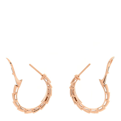 Bulgari 18K Rose Gold Serpenti Viper Hoop Earrings 3 of 5