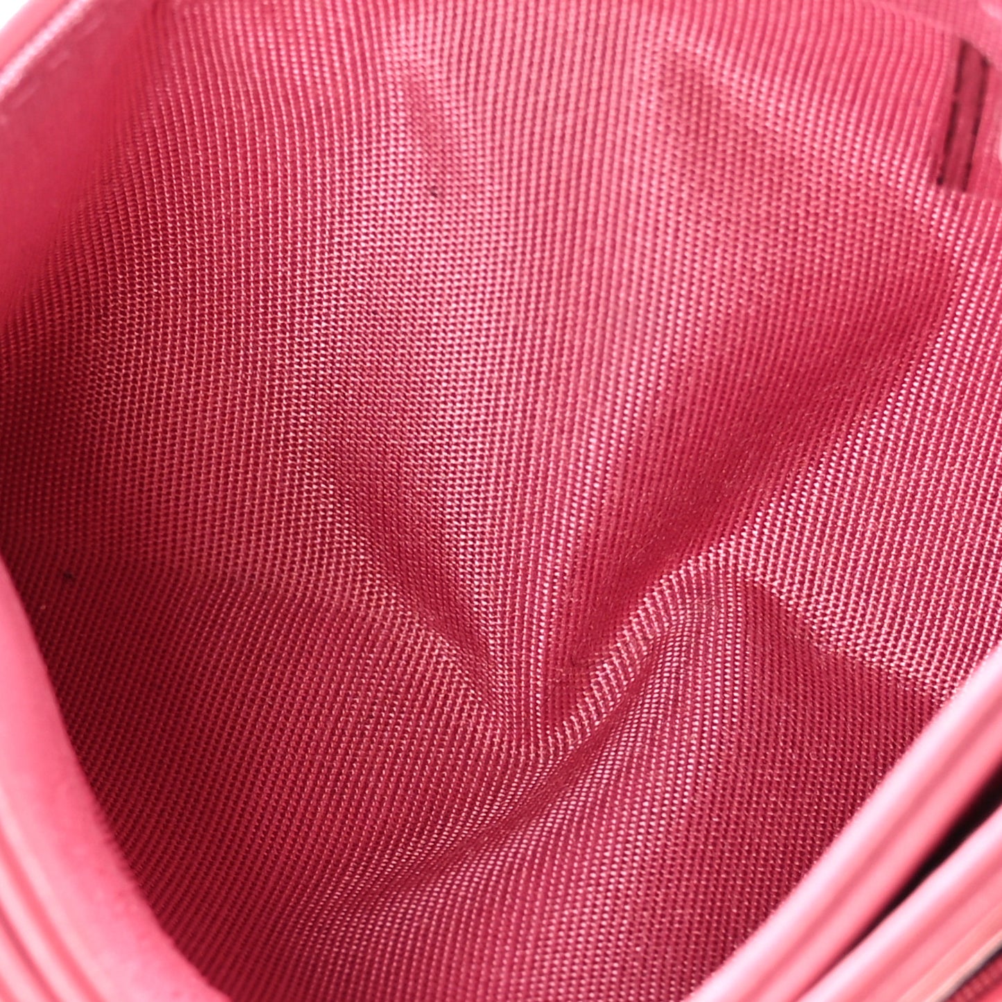 Lambskin Quilted Chanel 19 Card Holder Dark Pink