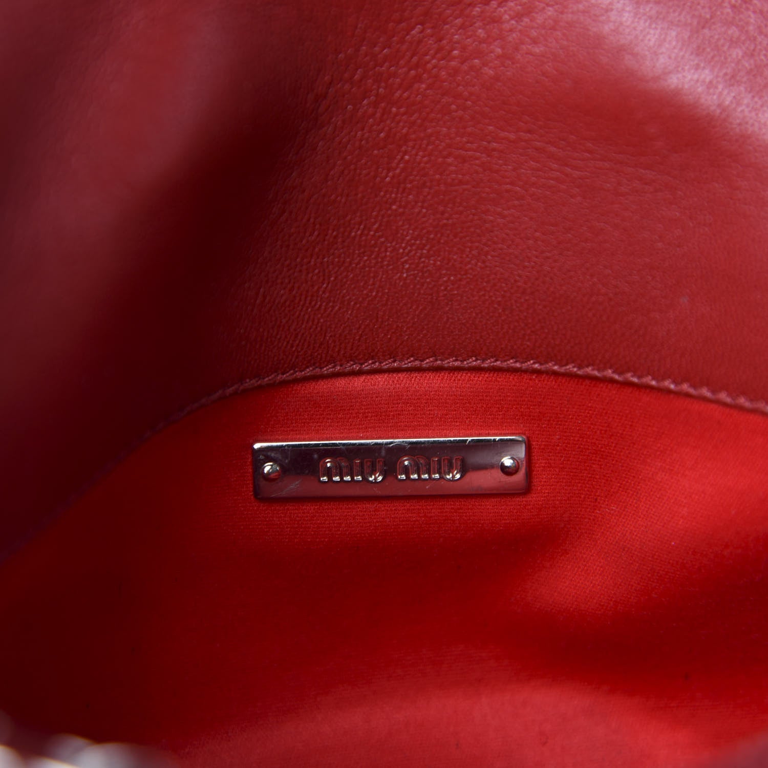 Miu Miu Vichy Crystal Flap Shoulder Bag Rosso 8 of 11