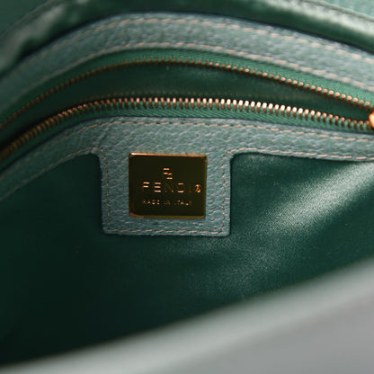 Fendi Leather Big Forever Mama Baguette Turquoise 6 of 6